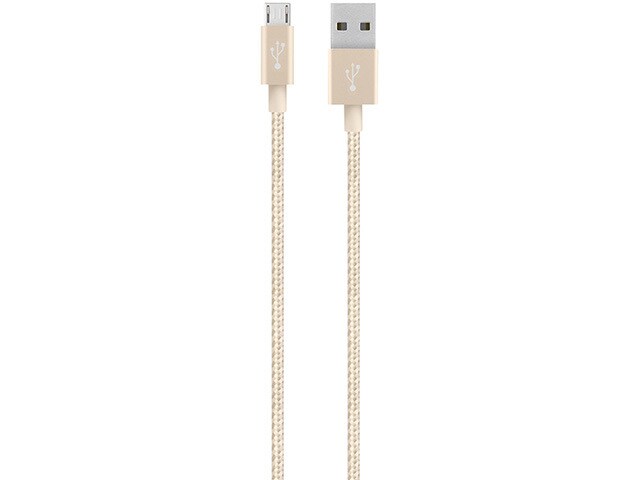 Belkin MIXIT 1.2m 4 F2CU021bt04 GLD Metallic Micro USB to USB cable Gold