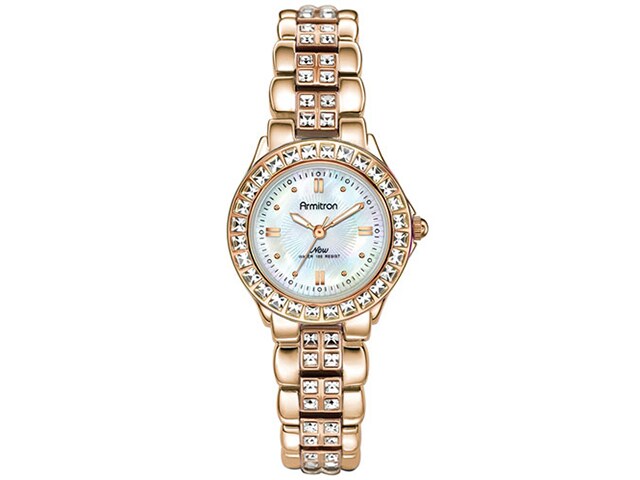 Armitron Womenâ€™s Swarovski Accented Rose Gold Tone Watch