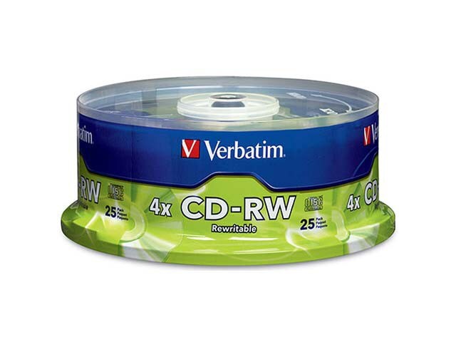 Verbatim Branded Surface 700MB 2X 4X CD R Discs 25 Pack
