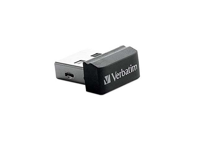 Verbatim 64GB Store â€˜nâ€™ Stay Nano USB 2.0 Flash Drive Black