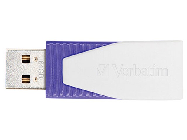 Verbatim Swivel 64GB USB 2.0 Flash Drive Violet