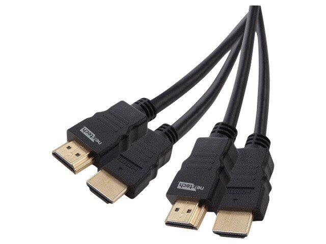 Nexxtech KHR042 1.2m 4â€™ HDMI Cable Black 2 Pack