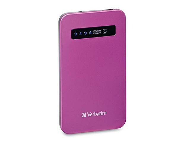 Verbatim 98452 4200mAh Ultra Slim USB Portable Power Bank Pink