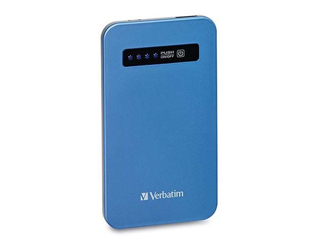 Verbatim 98451 4200mAh Ultra Slim USB Portable Power Bank Aqua Blue