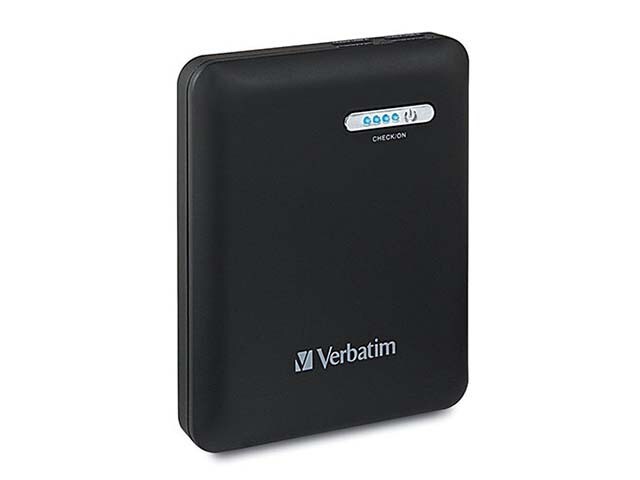 Verbatim 98343 12000mAh Dual USB Portable Power Bank Black