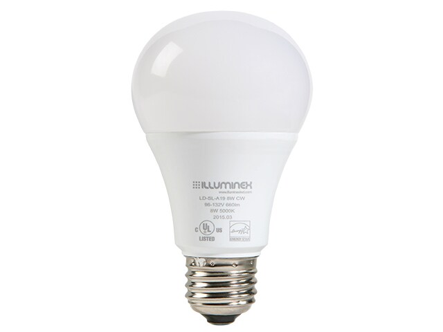 Illuminex A19 E26 WW 8W Energy Star LED Light Bulb