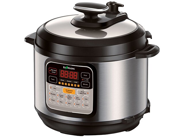 EcoHouzng Super Luxury Electric Pressure Cooker Black Chrome