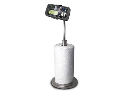 CTA Digital Paper Towel Holder with Gooseneck Stand for Smartphones