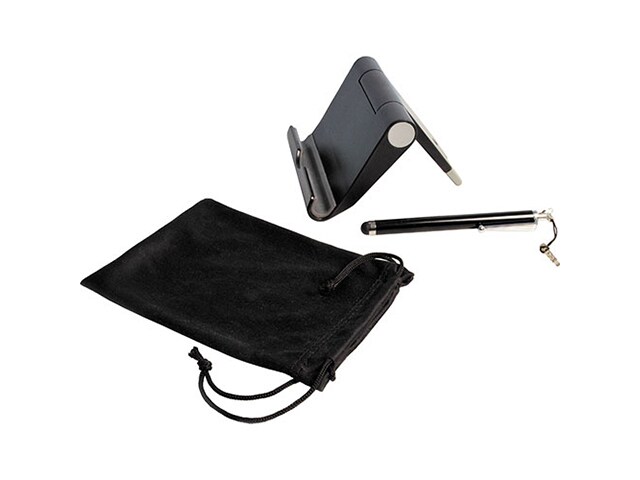 CTA Digital Tablet Travel Kit with Stand Stylus Microfiber Pouch