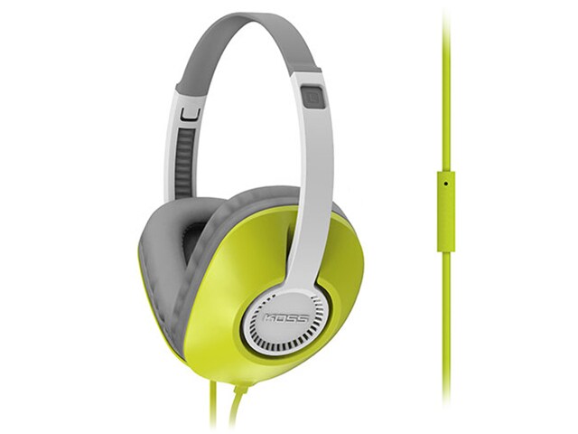 Koss UR23i Over Ear Headphones with In line Microphone Green