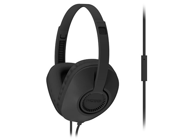 Koss UR23i Over Ear Headphones with In line Microphone Black