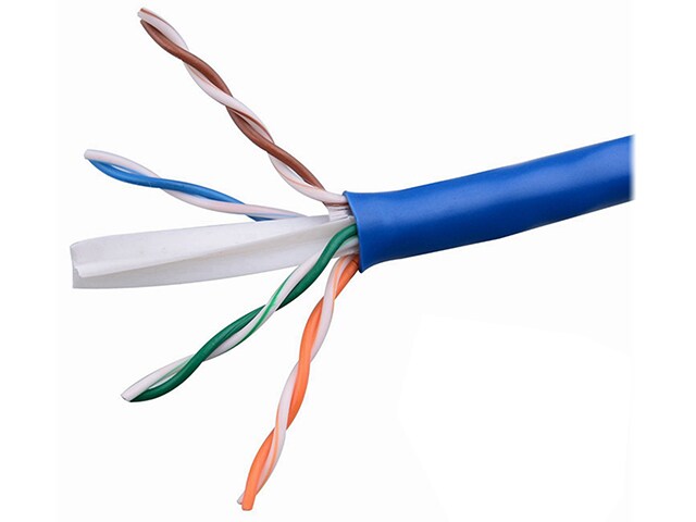 TygerWire CAT5511000B 304.8m 1000â€™ UTP CAT5e Network Cable Blue