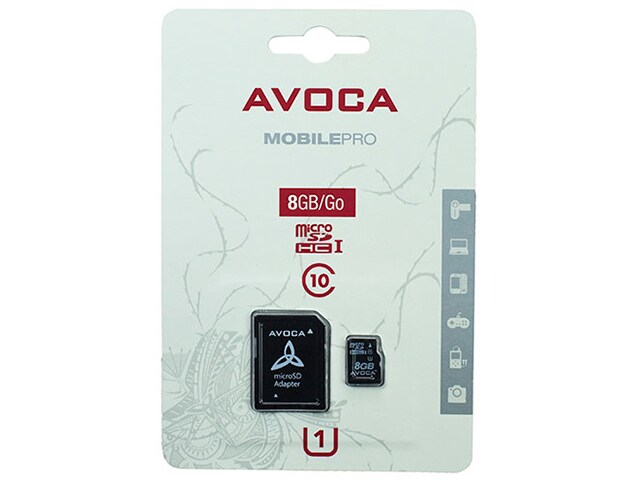 Avoca 8GB Class 10 MicroSD Memory Card