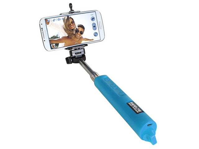 Digital Treasures Shoot â€™N Share BluetoothÂ® Selfie Stick Blue