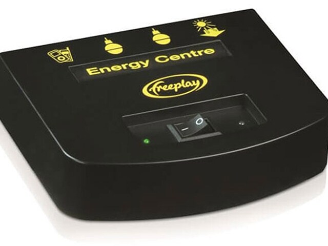 Freeplay 2200 mAh Solar Powered Energy Centre with 2 LED Bulbs Black