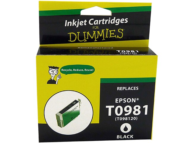 Ink For Dummies DE T0981 Remanufactured Ink Cartridge for Epson Black