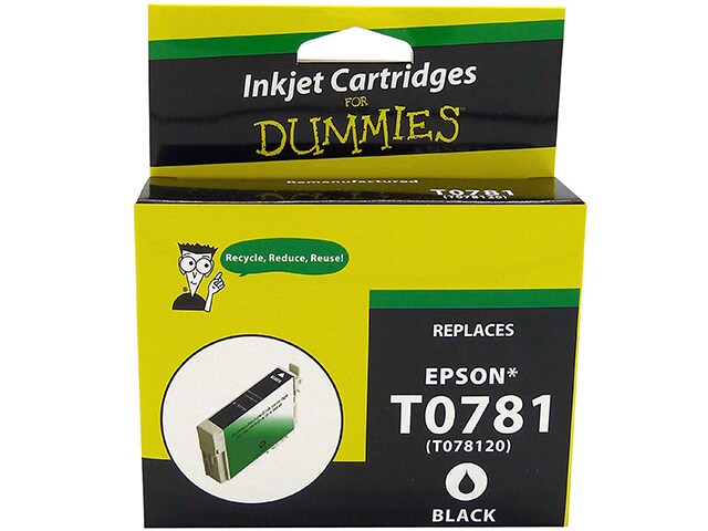 Ink For Dummies DE T0781 Remanufactured Ink Cartridge for Epson Black