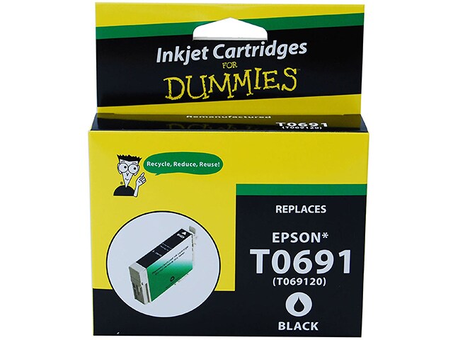 Ink For Dummies DE T0691 Remanufactured Ink Cartridge for Epson Black