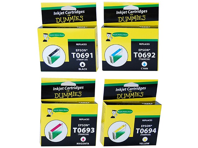 Ink For Dummies DE T069 Remanufactured Ink Cartridges for Epson Multi Colour 4 Pack