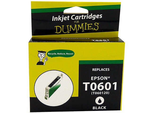 Ink For Dummies DE T0601 Remanufactured Ink Cartridge for Epson Black