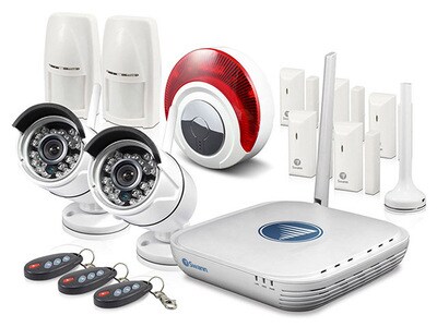 Swann NVA-460AH2 Wi-Fi Micro Monitoring Video & Alarm Security System Kit with 500GB 4 Channel NVR and 2 720p Cameras