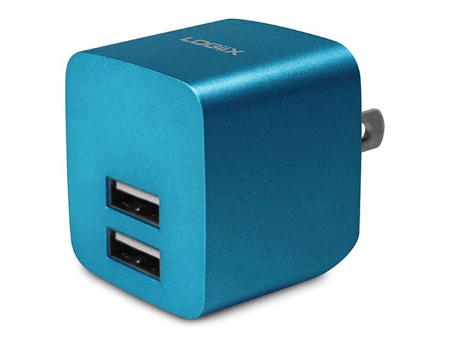 Logiix USB Power Cube 2.4A Wall Charger Turquoise