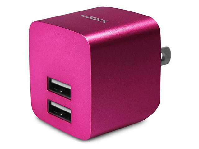 Logiix USB Power Cube 2.4A Wall Charger Pink
