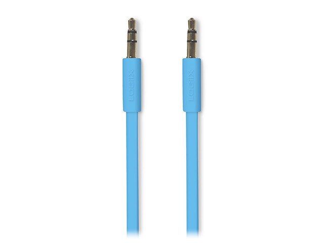 Logiix LGX 10817 1.5m 4.9â€™ Flat Flex 3.5mm Auxiliary Cable Turquoise