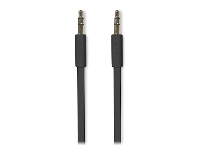 Logiix LGX 10564 1.5m 4.9â€™ Flat Flex 3.5mm Auxiliary Cable Black