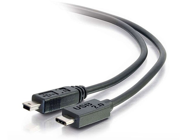 C2G 28856 3m 10â€™ USB C to Mini USB Cable Black