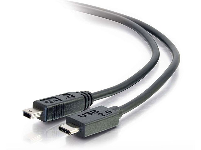 C2G 28854 0.9m 3â€™ USB C to Mini USB Cable Black