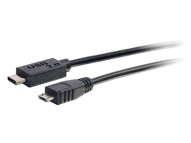 C2G 28851 1.8m 6â€™ USB C to Micro B USB Cable Black