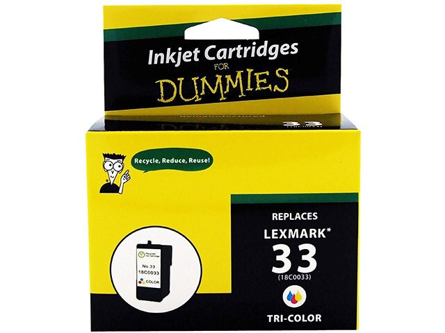 Ink For Dummies DL 18C0033 33 Remanufactured Ink Cartridge for Lexmark Tri Colour