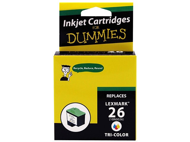 Ink For Dummies DL 10N0026 26 Remanufactured Ink Cartridge for Lexmark Tri Colour