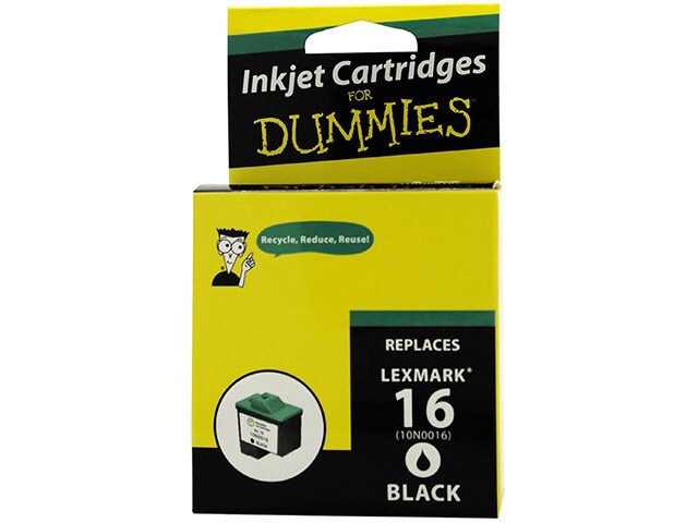 Ink For Dummies DL 10N0016 16 Remanufactured Ink Cartridge for Lexmark Black