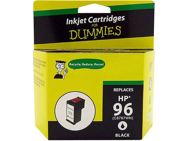 Ink For Dummies DH 96 Remanufactured Ink Cartridge for HP Black
