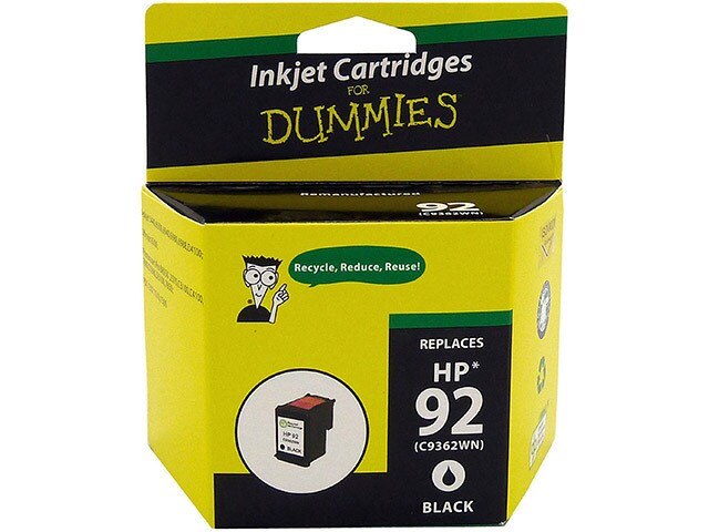 Ink For Dummies DH 92 Remanufactured Ink Cartridge for HP Black