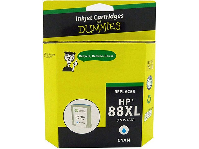Ink For Dummies DH 88XLC Remanufactured High Yield Ink Cartridge for HP Cyan