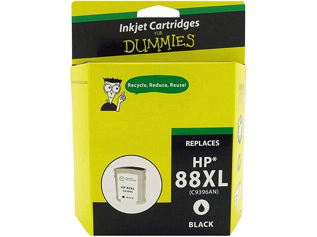 Ink For Dummies DH 88XLBK Remanufactured High Yield Ink Cartridge for HP Black