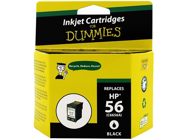 Ink For Dummies DH 56 C6656 Remanufactured Ink Cartridge for HP Black