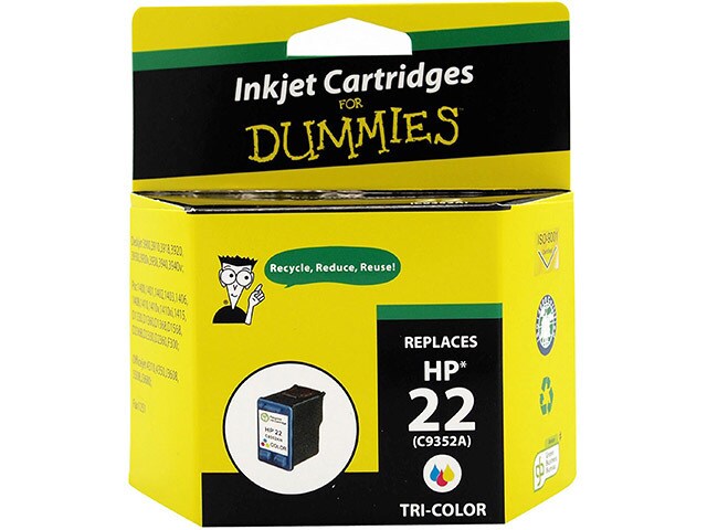 Ink For Dummies DH 22 Ink Cartridge for HP Tri Colour