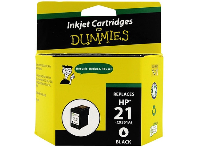 Ink For Dummies DH 21 Remanufactured Ink Cartridge for HP Black