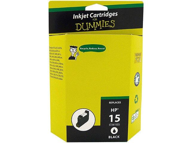 Ink For Dummies DH 15 Remanufactured Ink Cartridge for HP Black