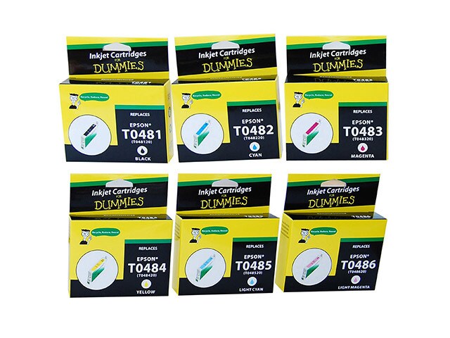 Ink For Dummies DE T048 Remanufactured Ink Cartridges for Epson Multi Colour 6 Pack
