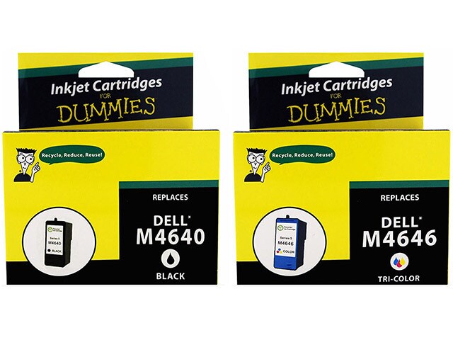 Ink For Dummies DD M4640 M4646 2PK Compatible Ink Cartridges for Dell Multi Colour 2 Pack