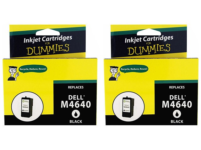 Ink For Dummies DD M4640 2PK Compatible Ink Cartridges for Dell Black 2 Pack
