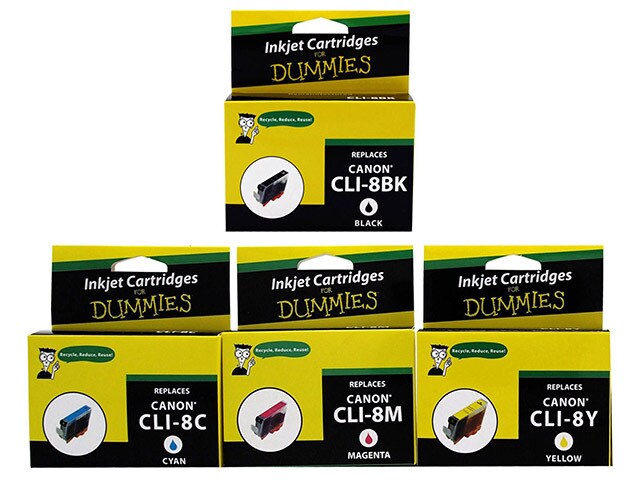 Ink For Dummies DC CLIBK CL VAL Ink Cartridges for Canon Multi Colour 4 Pack