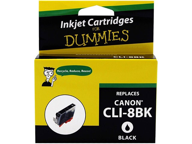 Ink For Dummies DC CLI8BK Ink Cartridge for Canon Black
