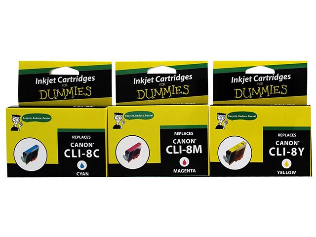 Ink For Dummies DC CLI8 3PK Ink Cartridges for Canon Multi Colour 3 Pack