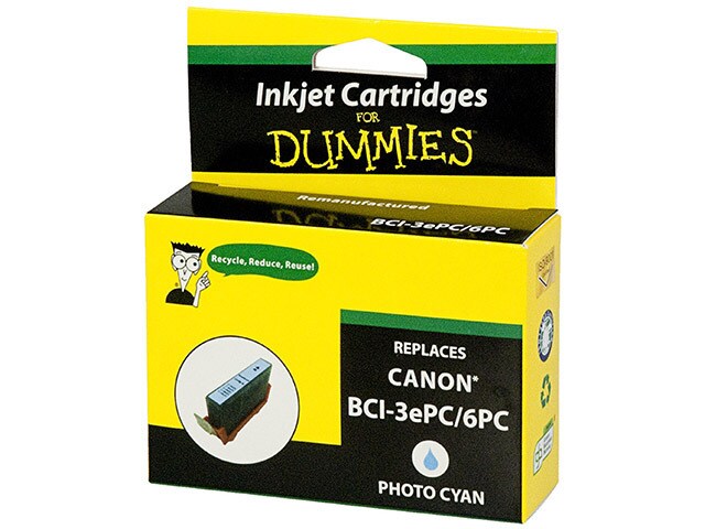 Ink For Dummies DC BCI3ePC 6PC Ink Cartridge for Canon Cyan